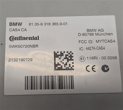 Thumbnail 13: 2014 BMW X3 (F25) 3.0L (N55) MEVD1726 ENGINE DME ECU CAS4 MODULE KEY SET