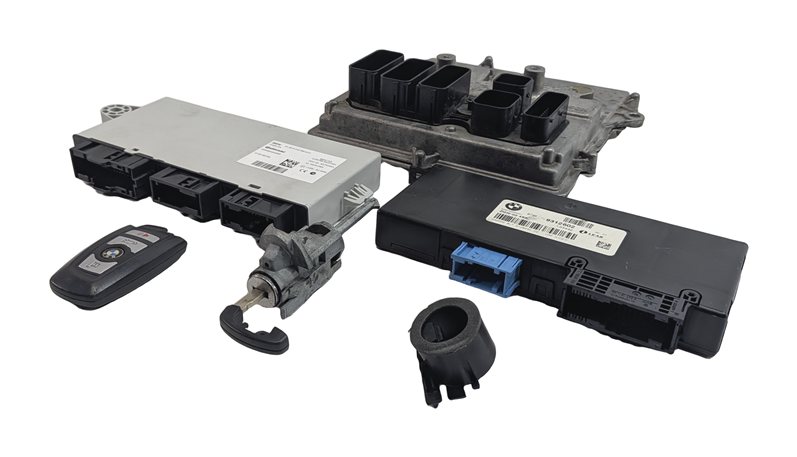 Thumbnail 2: 2014 BMW X3 (F25) 3.0L (N55) MEVD1726 ENGINE DME ECU CAS4 MODULE KEY SET
