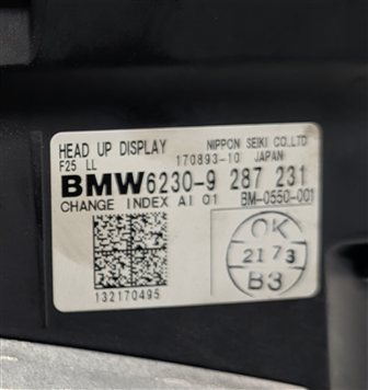 Thumbnail 7: 13-17 BMW X3 (F25) FRONT WINDSHIELD HUD INFORMATION HEADS UP DISPLAY PROJECTOR