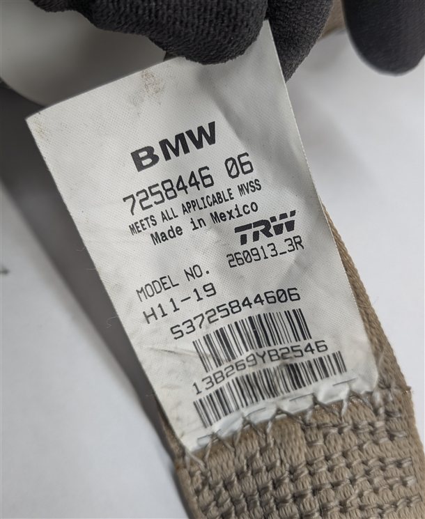 Thumbnail 5: 2014 BMW X3 (F25) REAR SEAT SEATBELT RETRACTOR SET/3 (Beige)