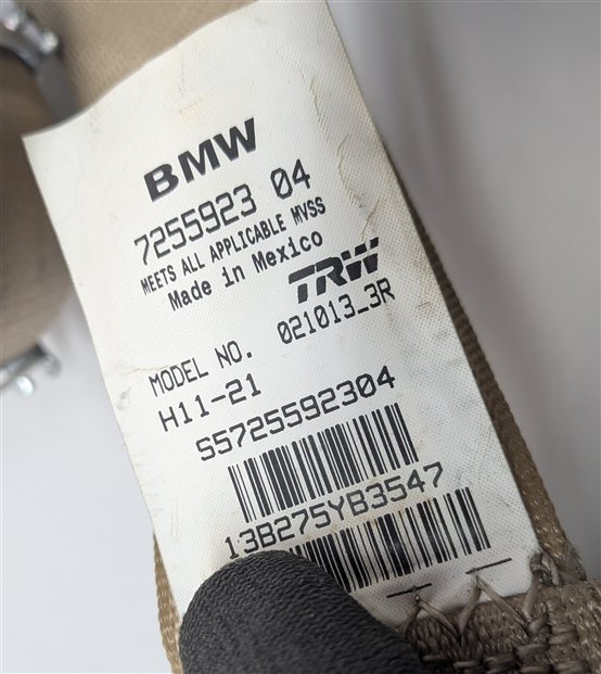 Thumbnail 7: 2014 BMW X3 (F25) REAR SEAT SEATBELT RETRACTOR SET/3 (Beige)