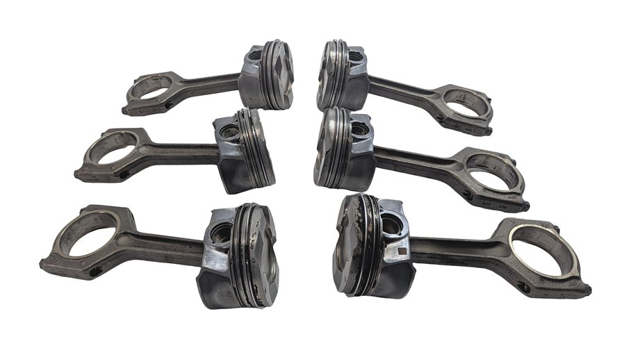 Thumbnail 2: 2010-2014 BMW 1/3/4/5/6/7/X1/X3/X5/X6 3.0L N55 TURBO ENGINE PISTON & ROD SET 6