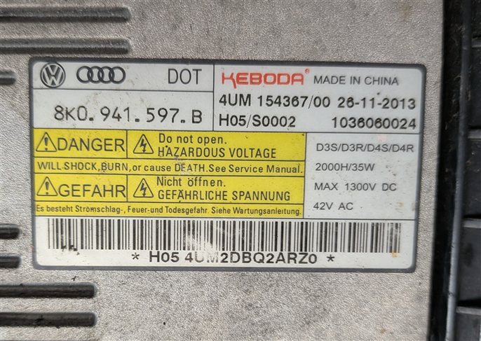 Thumbnail 9: 2013-2017 AUDI Q5 SQ5 (B8 8R) LEFT DRIVER XENON HID HEADLIGHT LAMP (NON AFS)