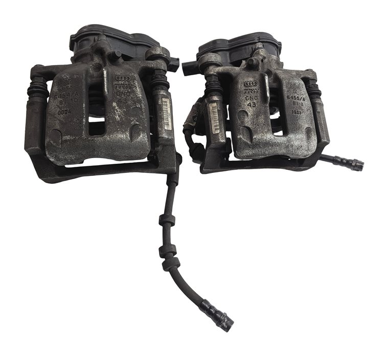 Thumbnail 2: 13-17 AUDI Q5 (B8 8R) REAR LEFT RIGHT BRAKE CALIPER ACTUATOR SET (12.99" ROTOR)