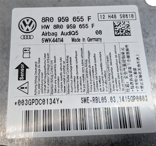 Thumbnail 6: 2013-2014 AUDI Q5 SQ5 (B8 8R) SRS BAG RESTRAINT CONTROL MODULE COMPUTER