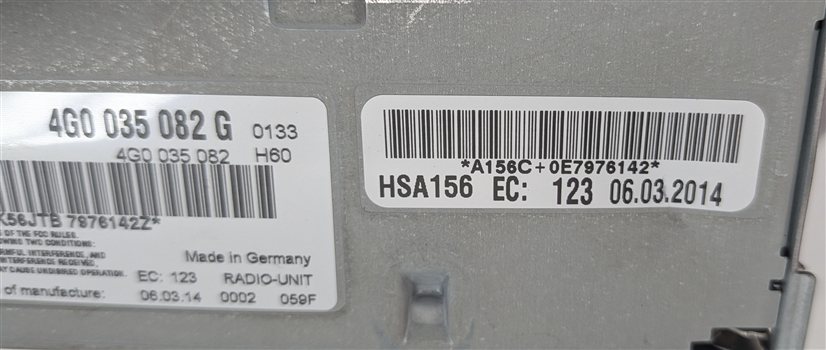 Thumbnail 7: 09-17 VW / AUDI A4 S6 Q3 Q5 Q7 RS5 S5 S6 TOUAREG RADIO RECEIVER CONTROL MODULE