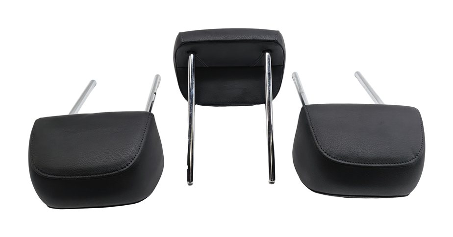 Thumbnail 4: 11-17 AUDI Q5 SQ5 (B8 8R) REAR LEFT RIGHT & CENTER HEADREST SET 3 (Black)