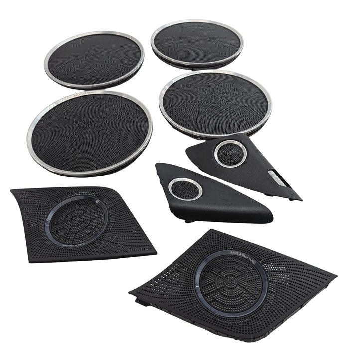 Thumbnail 1: 2014 AUDI Q5 (B8 8R) BANG & OLUFSEN SOUND SYSTEM SPEAKER GRILLE COVER SET/8