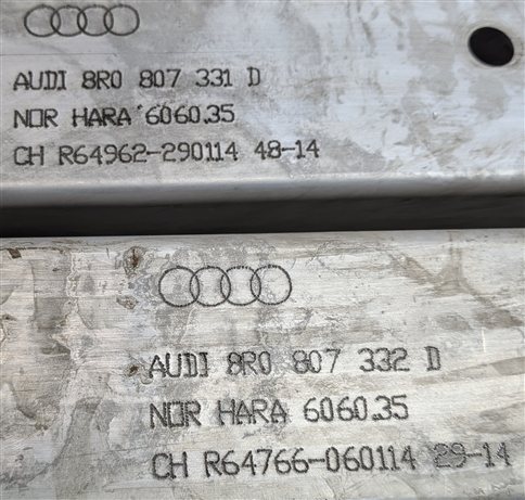 Thumbnail 4: 09-17 AUDI Q5 SQ5 (B8 8R) REAR LEFT & RIGHT BUMPER REINFORCEMENT BAR BRACKET SET