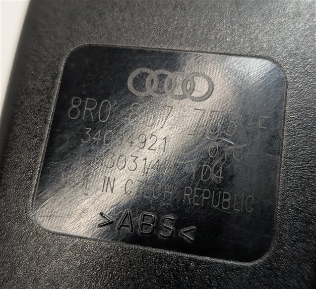 Thumbnail 7: 2014 AUDI Q5 (B8 8R) REAR LEFT CENTER RIGHT SEAT SEATBELT BUCKLE RECEIVER SET/3