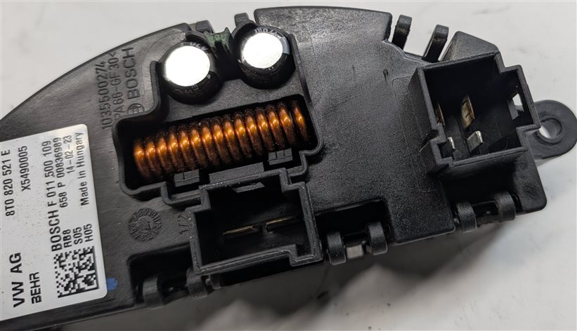 Thumbnail 5: 13-17 AUDI A4 S4 A5 S5 Q5 (B8 8K 8T 8R) FRONT HEATER A/C BLOWER MOTOR RESISTOR