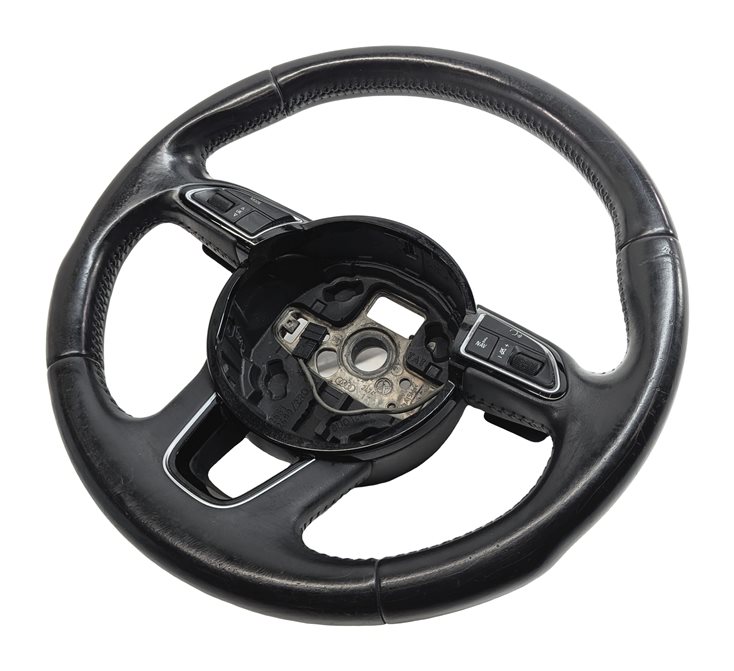 13-17 AUDI Q5 Q7 SQ5 B8 8R 4M 3 SPOKE STEERING WHEEL w/ SWITCH BUTTONS & PADDLES