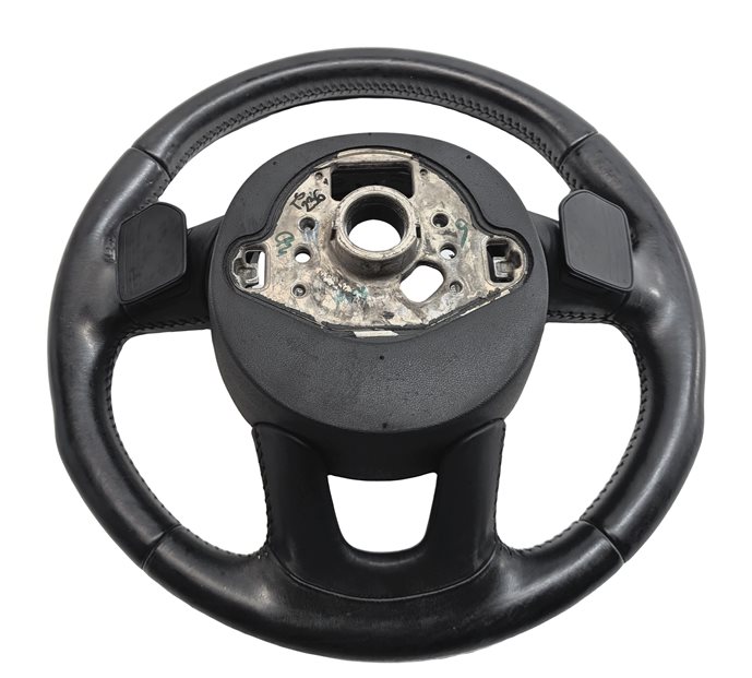 Thumbnail 4: 13-17 AUDI Q5 Q7 SQ5 B8 8R 4M 3 SPOKE STEERING WHEEL w/ SWITCH BUTTONS & PADDLES