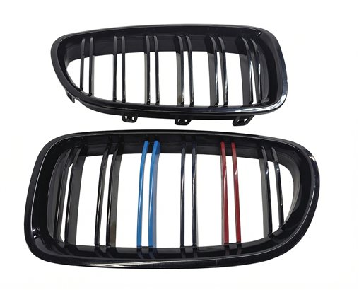 Thumbnail 2: 2014 BMW 550I (F10) FRONT KIDNEY GRILLE SET/2 AFTERMARKET M-STYLE