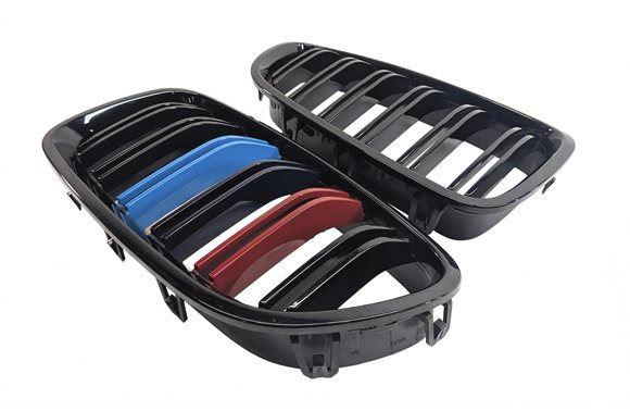 Thumbnail 3: 2014 BMW 550I (F10) FRONT KIDNEY GRILLE SET/2 AFTERMARKET M-STYLE