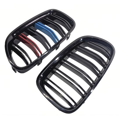 Thumbnail 5: 2014 BMW 550I (F10) FRONT KIDNEY GRILLE SET/2 AFTERMARKET M-STYLE