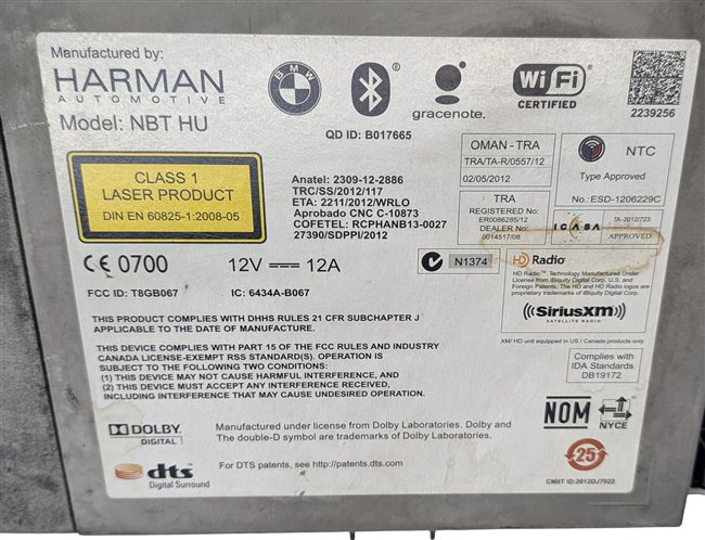 Thumbnail 8: 14-16 BMW 2 3 4 5 6 7 X3 X5 X6 (F10 F15 F22 F30 F32) AM/FM CD STEREO RECEIVER