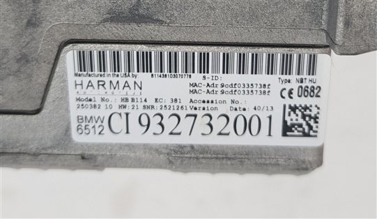 Thumbnail 9: 14-16 BMW 2 3 4 5 6 7 X3 X5 X6 (F10 F15 F22 F30 F32) AM/FM CD STEREO RECEIVER
