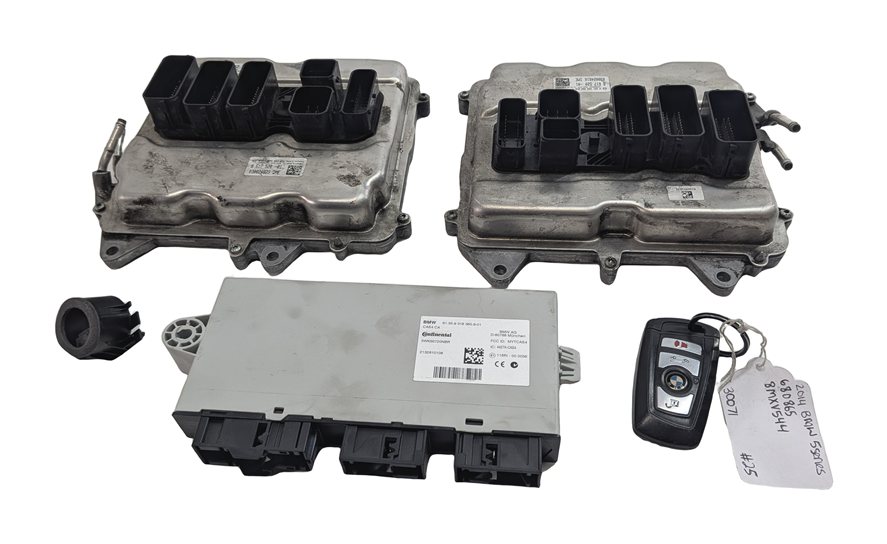 Thumbnail 2: 14-19 BMW 5 6 7 X5 X6 (F01 F10 F12 F15 F16) 4.4L N63 ENGINE DME MODULE KEY SET