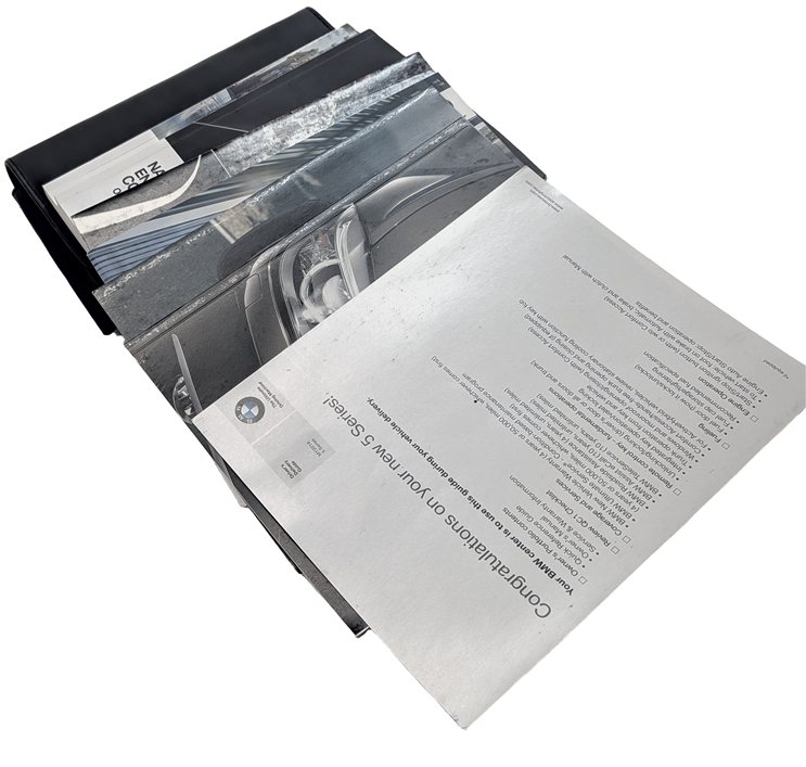 2014 BMW 550I (F10) 4.4L OWNER'S MANUAL BOOKLET SET/8 w/ LEATHER CASE
