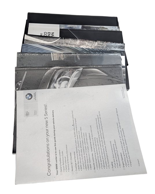 Thumbnail 2: 2014 BMW 550I (F10) 4.4L OWNER'S MANUAL BOOKLET SET/8 w/ LEATHER CASE
