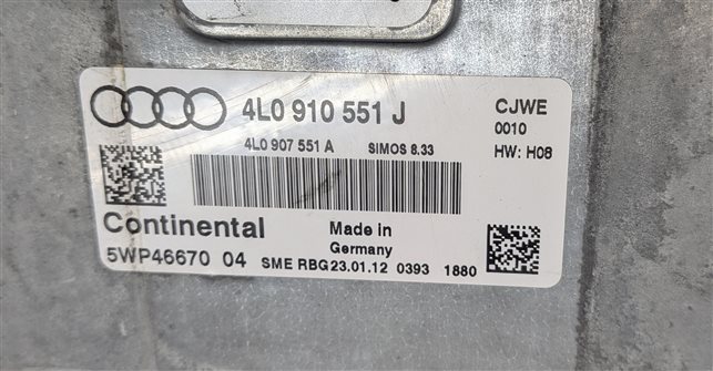 Thumbnail 22: 2012 AUDI Q7 (4L) 3.0L CJWB ENGINE ECM BCM GATEWAY IMMOBILIZER MODULE KEY SET