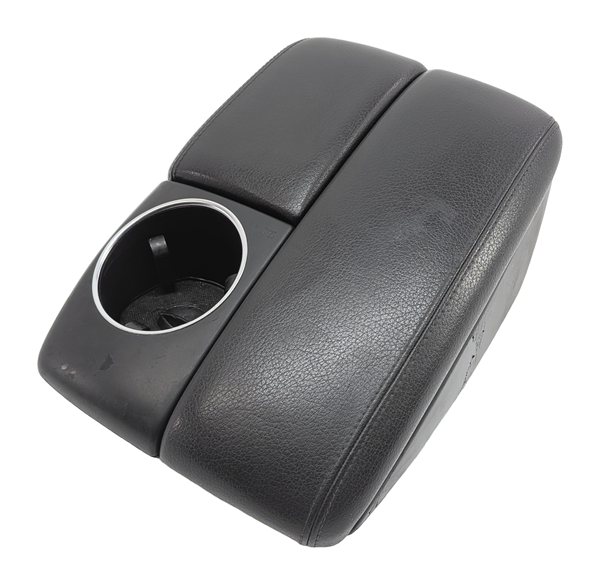 07-15 AUDI Q7 4L FRONT CENTER CONSOLE STORAGE BIN ARMREST CUPHOLDER (Black)