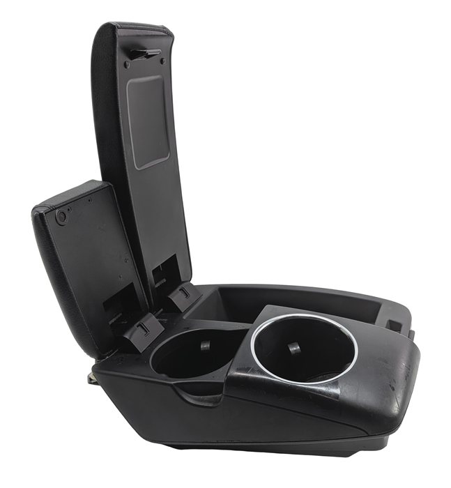 Thumbnail 3: 07-15 AUDI Q7 4L FRONT CENTER CONSOLE STORAGE BIN ARMREST CUPHOLDER (Black)
