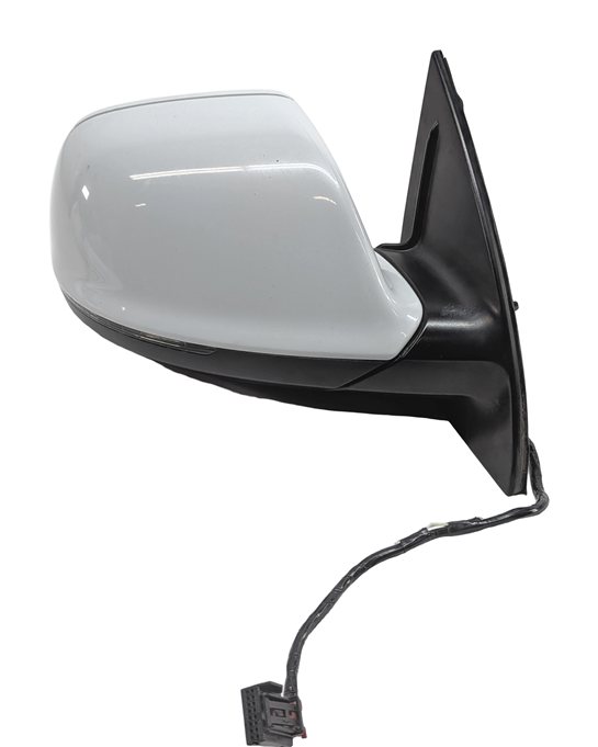 Thumbnail 4: 10-12 AUDI Q7 (4L) RIGHT PASSENGER P-FOLD AUTODIM MEMORY DOOR MIRROR (White)