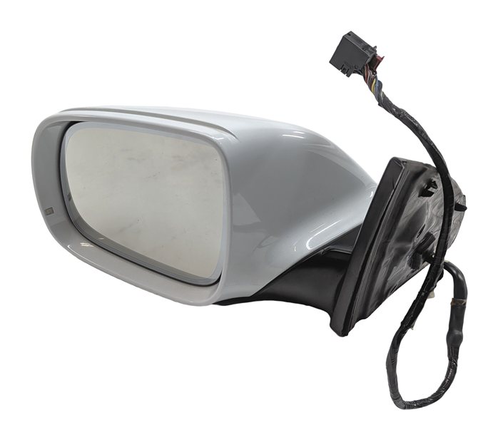 10-12 AUDI Q7 (4L) LEFT DRIVER P-FOLD AUTODIM MEMORY DOOR MIRROR (White)