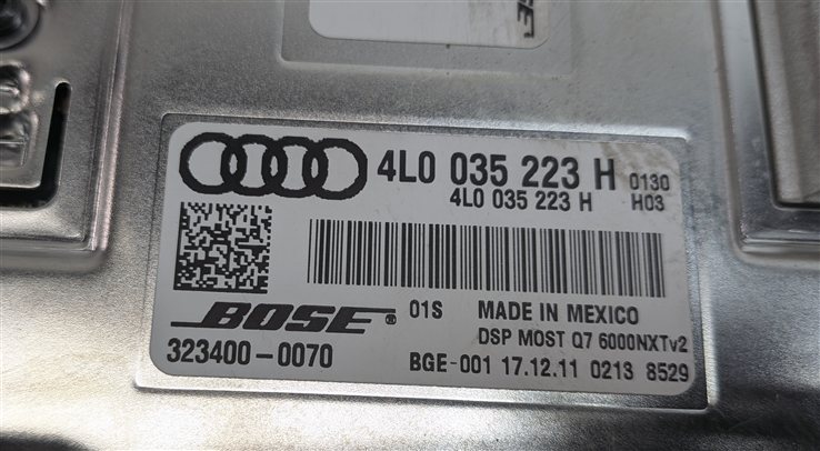 Thumbnail 8: 2010-2012 AUDI Q7 (4L) RADIO STEREO BOSE AUDIO AMP AMPLIFIER