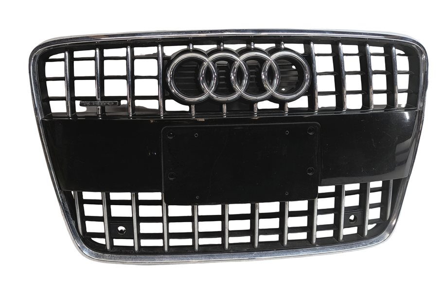 Thumbnail 2: 2010-2015 AUDI Q7 (4L) FRONT MAIN CENTER HOOD GRILLE AIR VENT TRIM (BLACK)