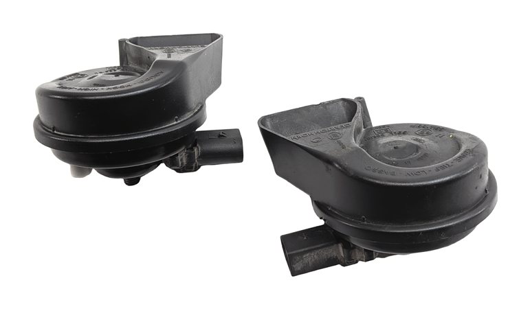 Thumbnail 3: 2007-2015 AUDI Q7 R8 (4L 4S) HIGH & LOW TONE NOTE SIGNAL SAFETY HORN SET-2