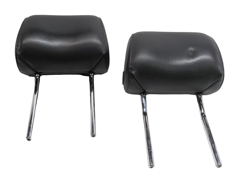Thumbnail 2: 08-15 AUDI A3 A6 Q7 S6 (8P C7 4L) FRONT LEFT & RIGHT SEAT HEADREST SET-2 (Black)