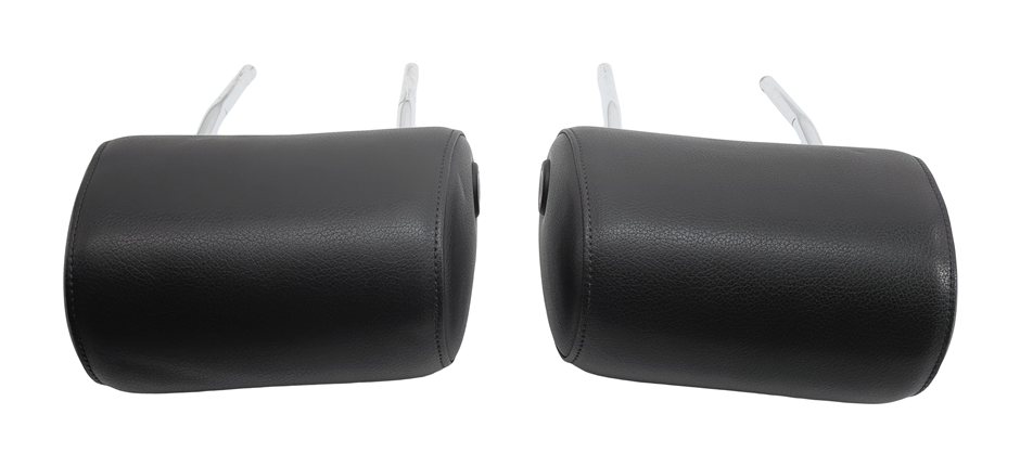 Thumbnail 4: 08-15 AUDI A3 A6 Q7 S6 (8P C7 4L) FRONT LEFT & RIGHT SEAT HEADREST SET-2 (Black)