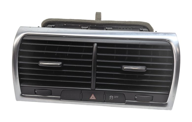 Thumbnail 2: 2012 AUDI Q7 (4L) FRONT CENTER DASH HEAT AIR AC VENT w/ HAZARD ESP (Black)