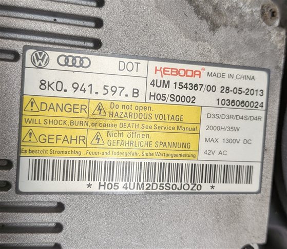Thumbnail 7: 2010-2015 AUDI Q7 (4L) RIGHT PASSENGER XENON HID HEADLIGHT LIGHT LAMP (NON AFS)