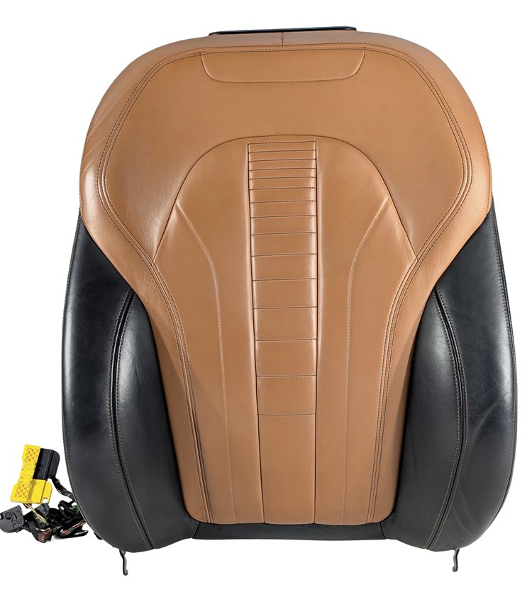 Thumbnail 3: 2015 BMW X6 (F16) FRONT LEFT DRIVER UPPER SEAT BACK CUSHION (Black Cognac)