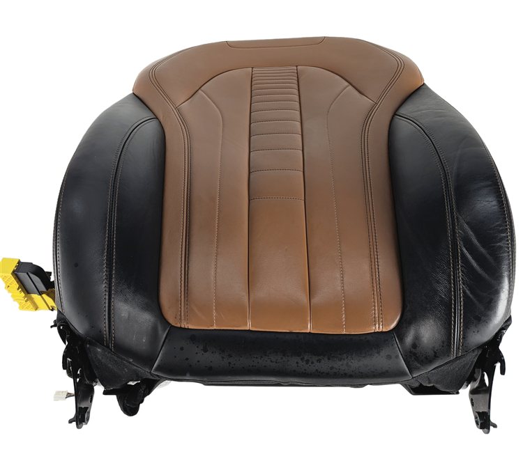 Thumbnail 4: 2015 BMW X6 (F16) FRONT LEFT DRIVER UPPER SEAT BACK CUSHION (Black Cognac)