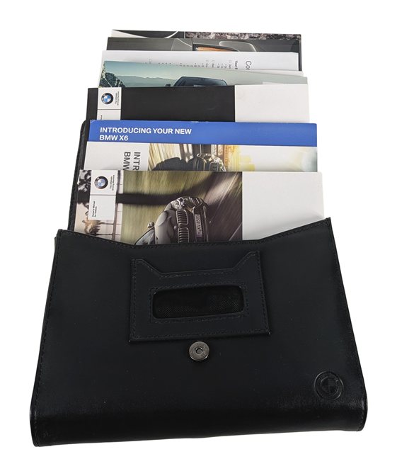 Thumbnail 1: 2015 BMW X6 (F16) 4.4L OWNER'S MANUAL BOOKLET SET w/LEATHER POUCH CASE