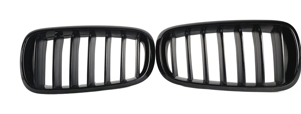 Thumbnail 3: 2015-2019 BMW X6 FRONT LEFT & RIGHT KIDNEY GRILLE SET/2 GLOSS BLACK