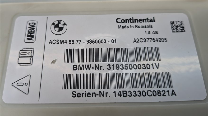 Thumbnail 4: 2015 BMW X6 (F16) SRS CRASH IMPACT SENSOR CONTROL MODULE ACSM4 ACSM