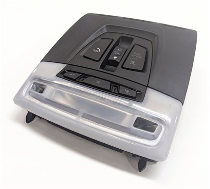 Thumbnail 2: 2015 BMW X6 F16 FRONT OVERHEAD CONSOLE ROOF DOME COURTESY LIGHT (Black)