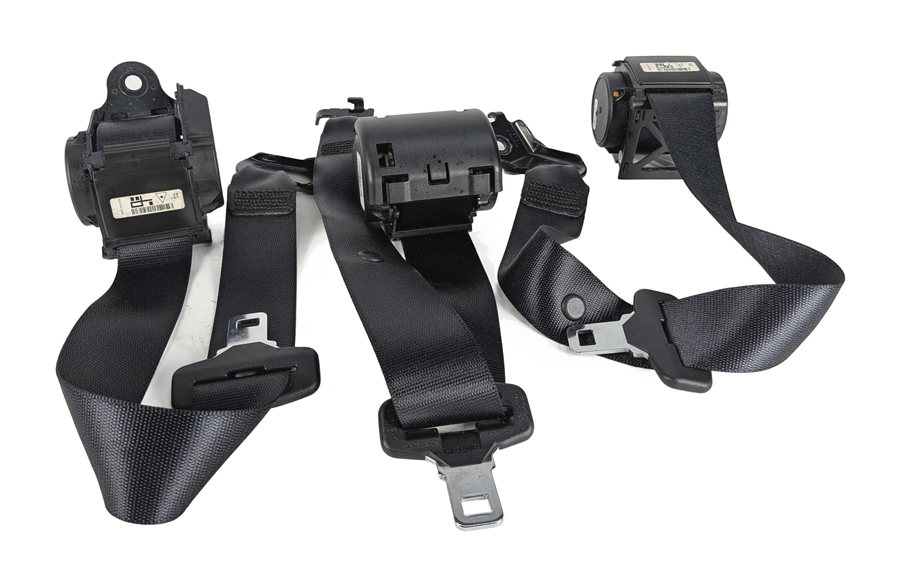 2015 BMW X6 (F16) REAR SEAT SEATBELT BELT RETRACTOR SET/3 (Black)