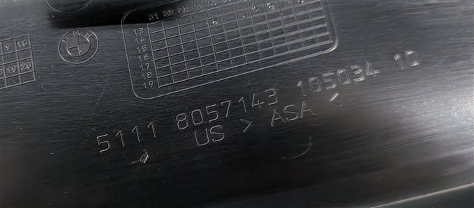 Thumbnail 4: 2015-2019 BMW X6 (F16) FRONT LEFT LOWER BUMPER GRILLE INSERT M AERO CLOSED