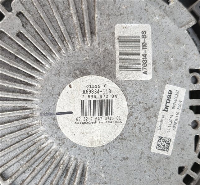 Thumbnail 4: 14-19 BMW X5 X6 (F15 F16) 4.4L N63 TURBO 850 WATT RADIATOR FAN & SHROUD ASSEMBLY