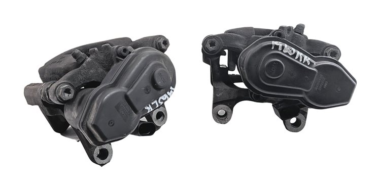 Thumbnail 2: 16-18 AUDI Q3 8U REAR LEFT & RIGHT BRAKE CALIPER SET 2 w/ PARKING BRAKE ACTUATOR