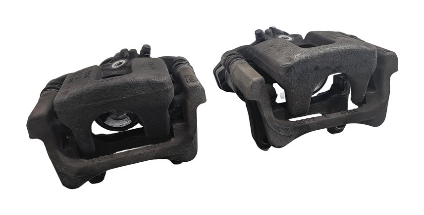 Thumbnail 4: 16-18 AUDI Q3 8U REAR LEFT & RIGHT BRAKE CALIPER SET 2 w/ PARKING BRAKE ACTUATOR