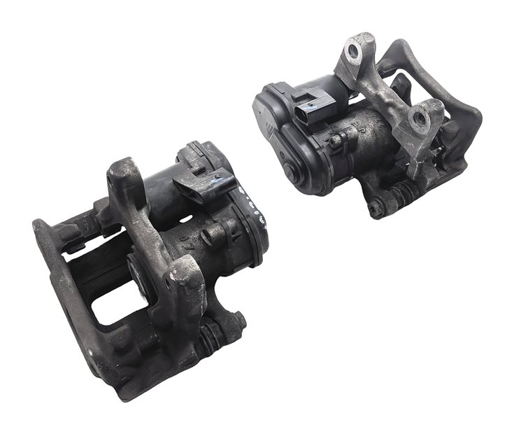 Thumbnail 5: 16-18 AUDI Q3 8U REAR LEFT & RIGHT BRAKE CALIPER SET 2 w/ PARKING BRAKE ACTUATOR