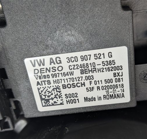 Thumbnail 7: 2015-2018 AUDI Q3 VW CC EOS TIGUAN (8U) FRONT HEATER A/C BLOWER FAN MOTOR